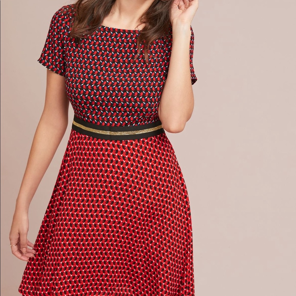 NWT Maeve by Anthropologie amici color-blocked dress size 16